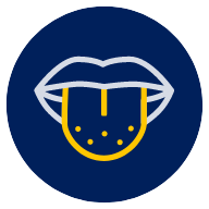 Mouth and tongue icon