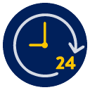 24-hour clock icon