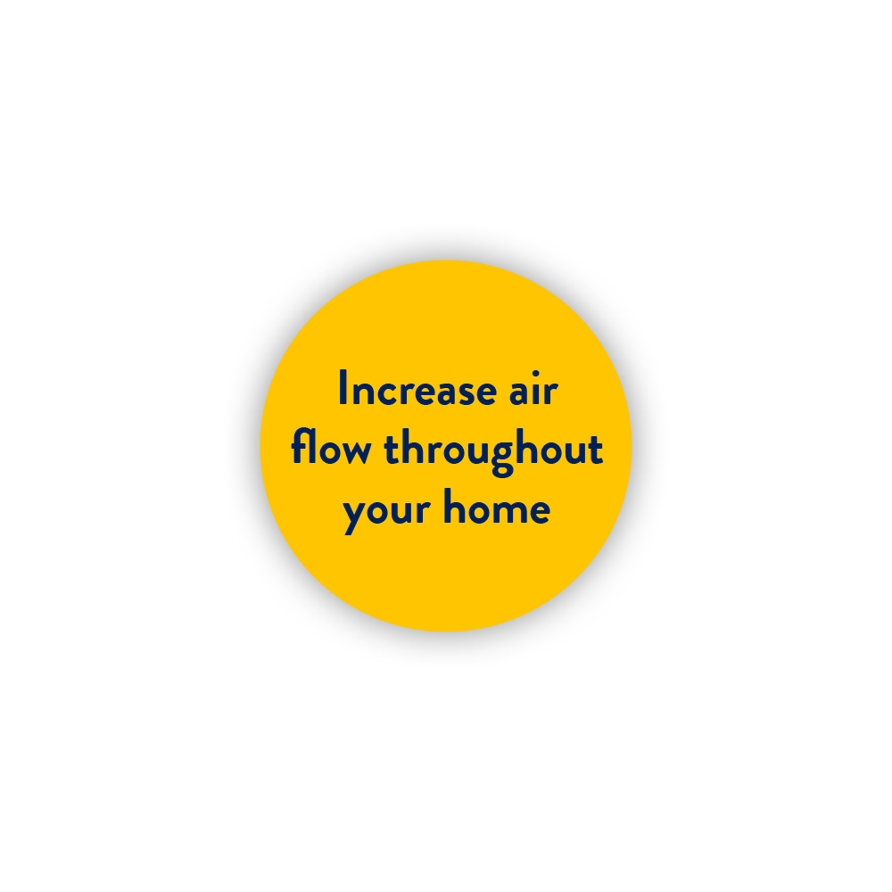 Increase air flow throughout your home